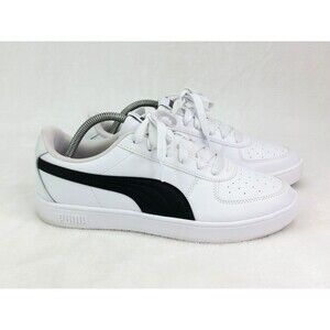 Men's PUMA Court RC Athletic Shoes Sneakers White & Black Size 9.5